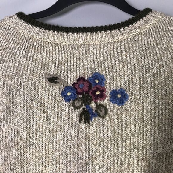 Northern Reflections Womens Size Small Floral Cardigan Wool Blend Granny Cottage - Picture 12 of 16